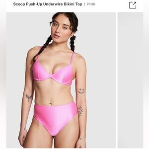 Victoria’s Secret push up bikini top with high rise cheeky bikini bottom